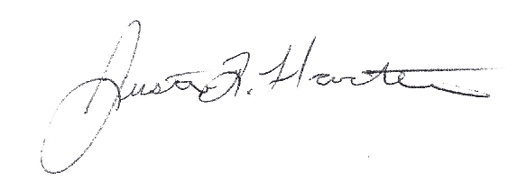 Justin's signature