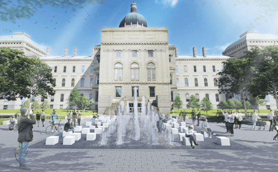 Indiana Bicentennial Plaza, image via Indiana Bicentennial Commission