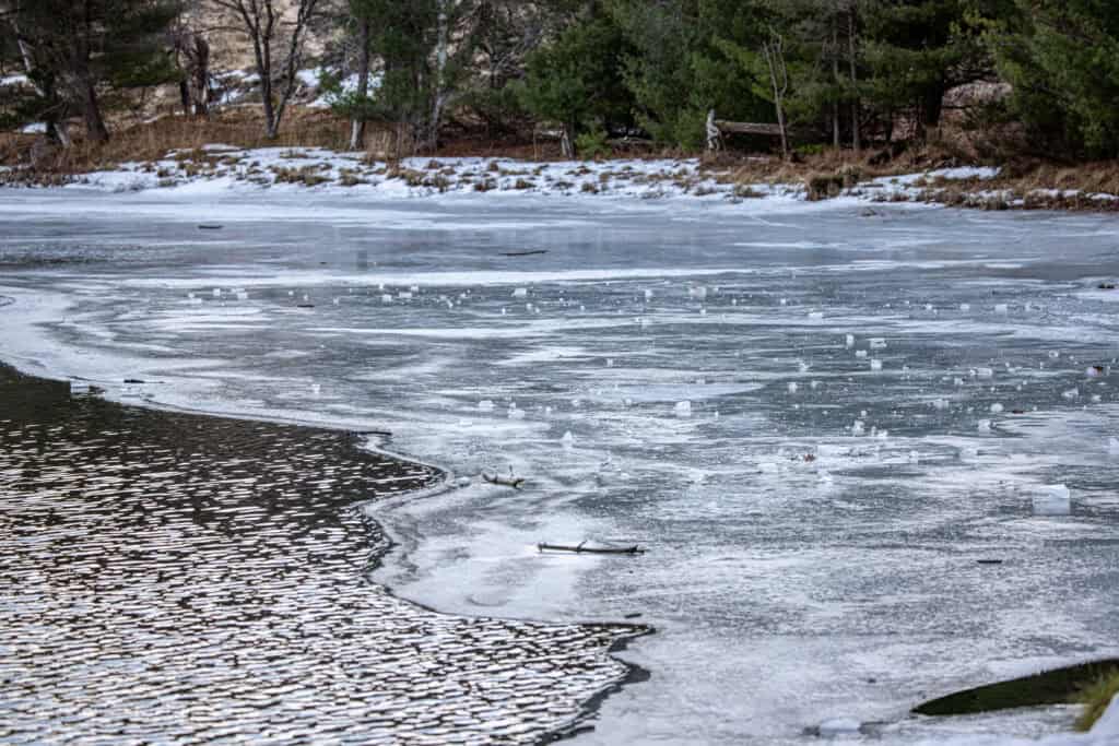 Do we even have a culture? 9 Hamlin Lake frozen with ice